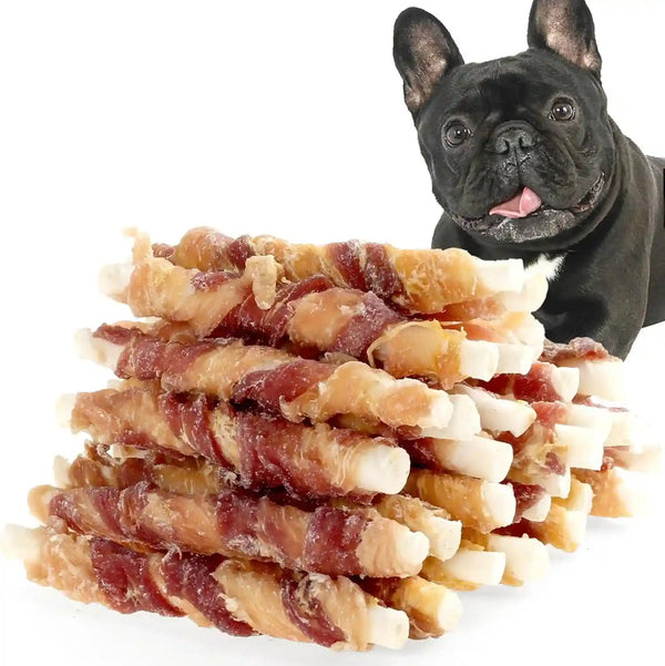 Dog Treats, Duck Wrapped Beef Cartilage Dog Chews, Long Lasting Grain Free Rawhide Free Natural Dental Dog Bones, Teeth Cleaning Training Treats for Small Medium Large Dogs Healthy Pet Snacks7