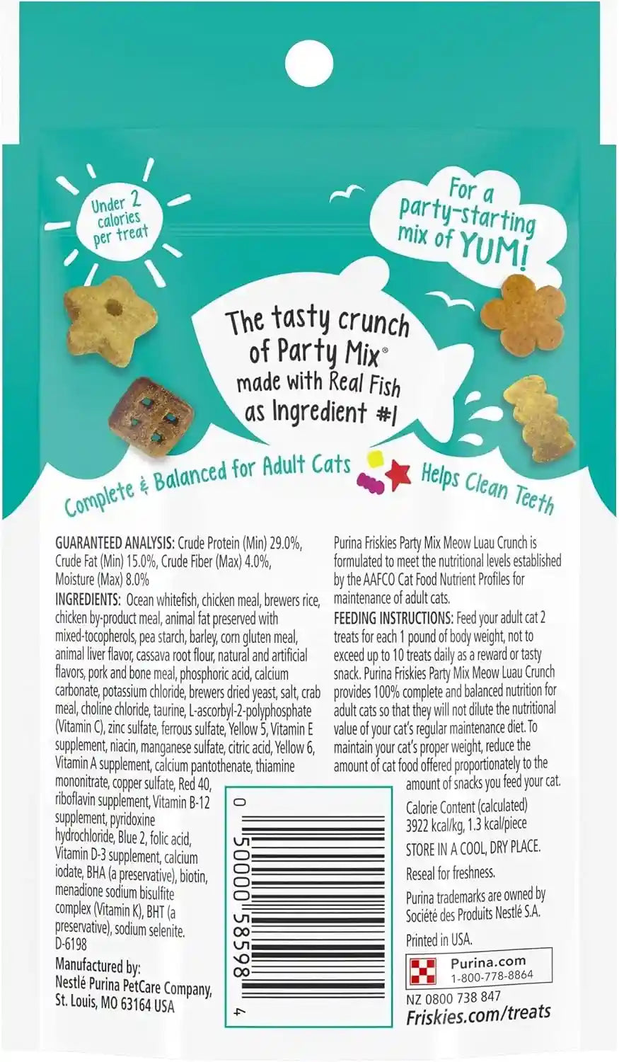 purina-friskies-party-mix-cat-treats-meow-luau-crunch-with-ocean-whitefish-crunchy-cat-treats-made-for-adult-cats-2-1-ounce-resealable-pouch-pack-of-1