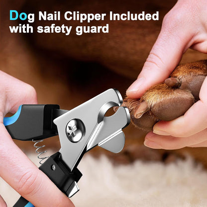 Dog Nail Grinder, Dog Nail Trimmers, and Clippers Kit with 2 LED Lights. Super Quiet Electric Pet Nail Grinder, Rechargeable, for Small, Medium, and Large Dogs & Cats, 2 Diamond Grinding Wheels.5