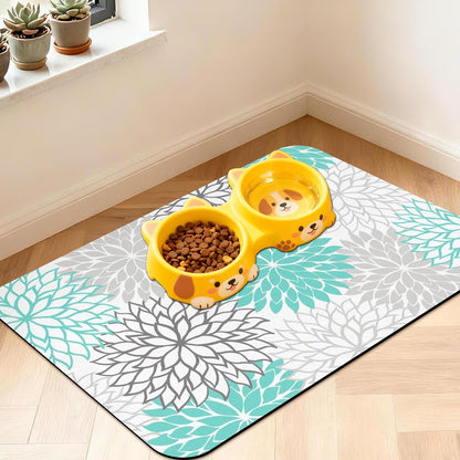 Pet Feeding Mat for Floors Cat Food Mat Waterproof Dog Food Mat and Water Absorbent Quick Dry Non Slip Mat for Cat Bowls34