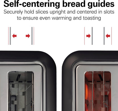 Gourmet 2 Slice Slot Toaster with Sure-Toast Technology | Browning Control with 7 Shades | Auto Shutoff | Toast Boost | Extra-Wide Slots | Bagel Setting | Matte Black | 229967