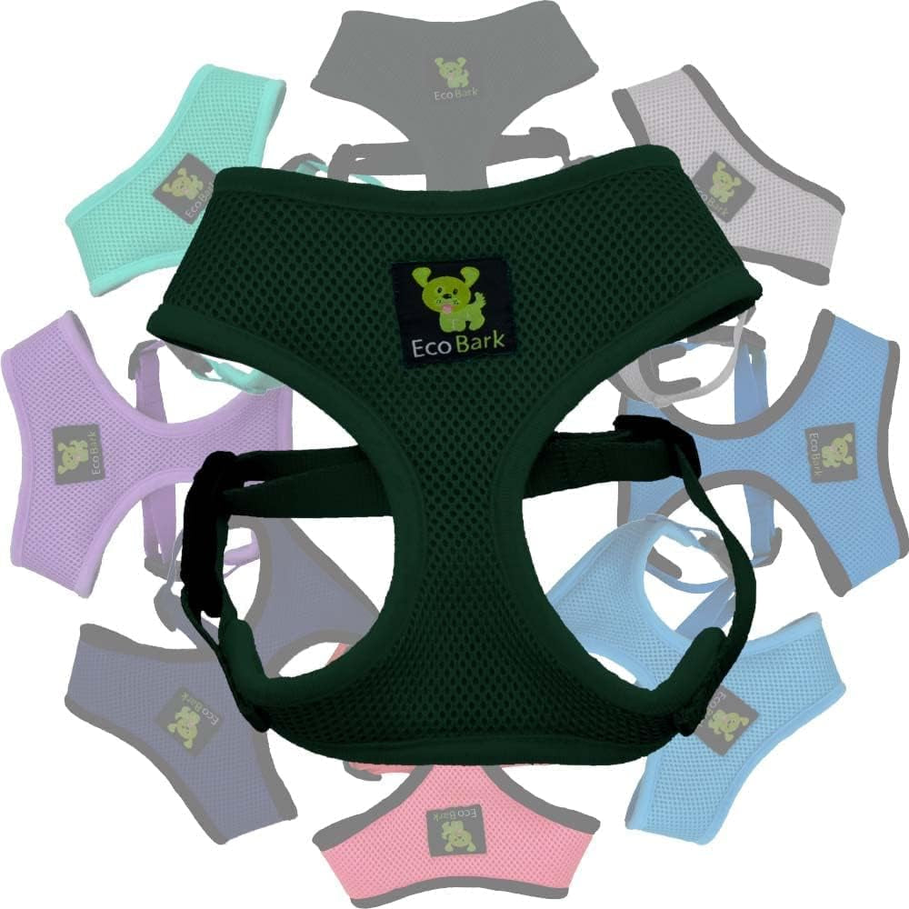 ecobark-dog-harness-soft-mesh-over-the-head-vest-harness-red-small-luxurious-eco-friendly-no-pull-no-choke-design-padded-breathable-body-halter-anti-rub-for-puppy-toy-small-breeds