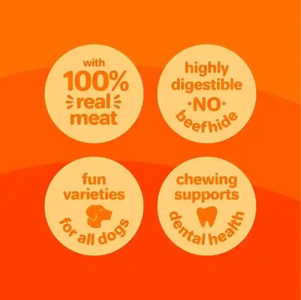 Oinkies Tender Twists Rawhide‑Free Dog Chews, 36 Count4