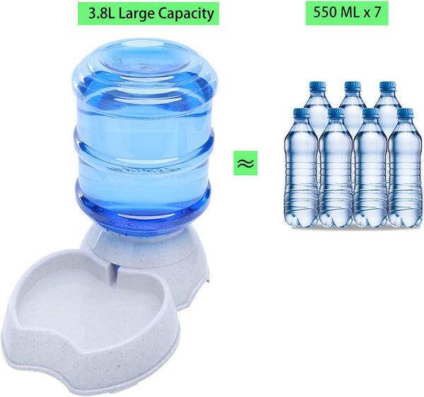 Pet Water Dispenser Automatic for Dogs Cats, Bpa-Free, Gravity Refill, Self Feeding for Small Medium Pets Puppy Kitten Rabbit - 1 Gallon (Waterer)2