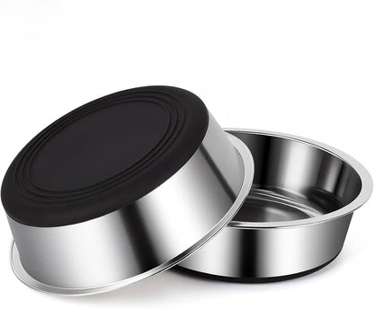 Dog Bowls Durable Non-Slip Stainless Steel Dog Bowls 2-Pack Holds 3 Cups | Basic Bowls for Dogs with Rubber Base for Dry Food, Wet Food and Water9