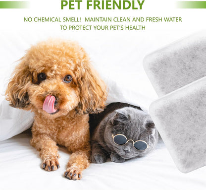 Pet Water Fountain Charcoal Replacement Filters, Pack of 6 | Compatible with Petmate Replendish Mason Gravity Waterer, Cat Fountain Dog Water Bowl Dispenser Carbon Filters Replacement5