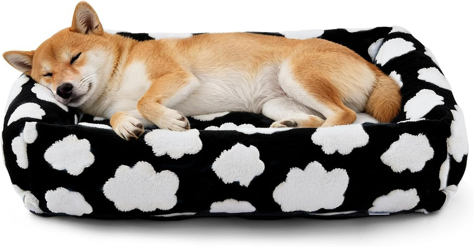 joejoy-dog-bed-medium-size-dog-removable-washable-cover-orthopedic-soft-pet-bed-anti-slip-fluffy-plush-faux-rabbit-fur-puppy-bed-30x24x8-leopard-print-grey