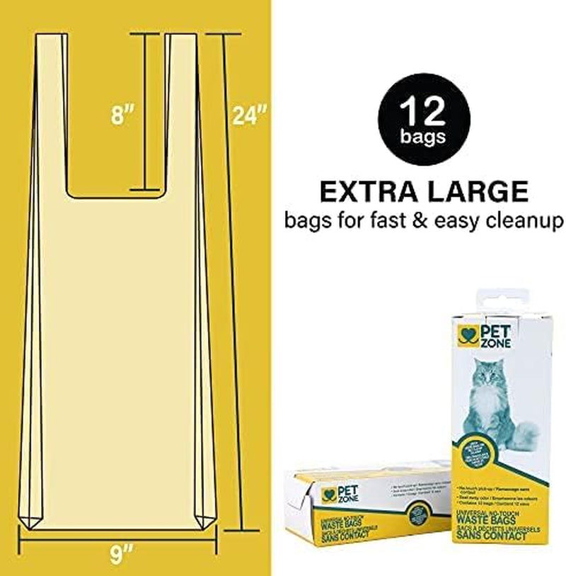 pet-zone-universal-no-touch-cat-litter-waste-bags-12-pack-easy-cleanup-hygienic-disposal-without-direct-contact-fits-most-boxes-and-pans-mess-free-daily-routine-simple-tie-lift-and-toss-design