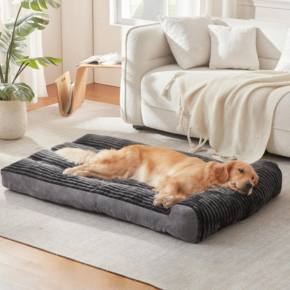 Dog Beds for Medium,Large Dogs Breeds,Sofa Dog Bed with Pillow for Crate Kennel, Super Soft Pet Bed for Support Bolster, Comfortable Pet Couch Bed & Non-Slip Bottom1