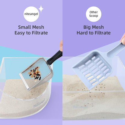 Niteangel Hamster Sand Bath Scoop: Can Removes Clump Waste Keeps Clean Sand | Built to Last for Deeper Hygienic Clean - Stainless Steel Fine Mesh Sand Sifter for Niteangel Sandbath & Fine Sand3