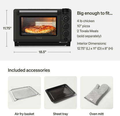 Smart Oven Pro, 6-In-1 Countertop Convection Oven - Steam, Toast, Air Fry, Bake, Broil, and Reheat - Smartphone Control Steam & Air Fryer Oven Combo5
