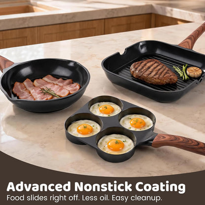 30-Piece Ceramic Nonstick Cookware Set | Detachable Handle, Stackable for RV | Oven & Dishwasher Safe7
