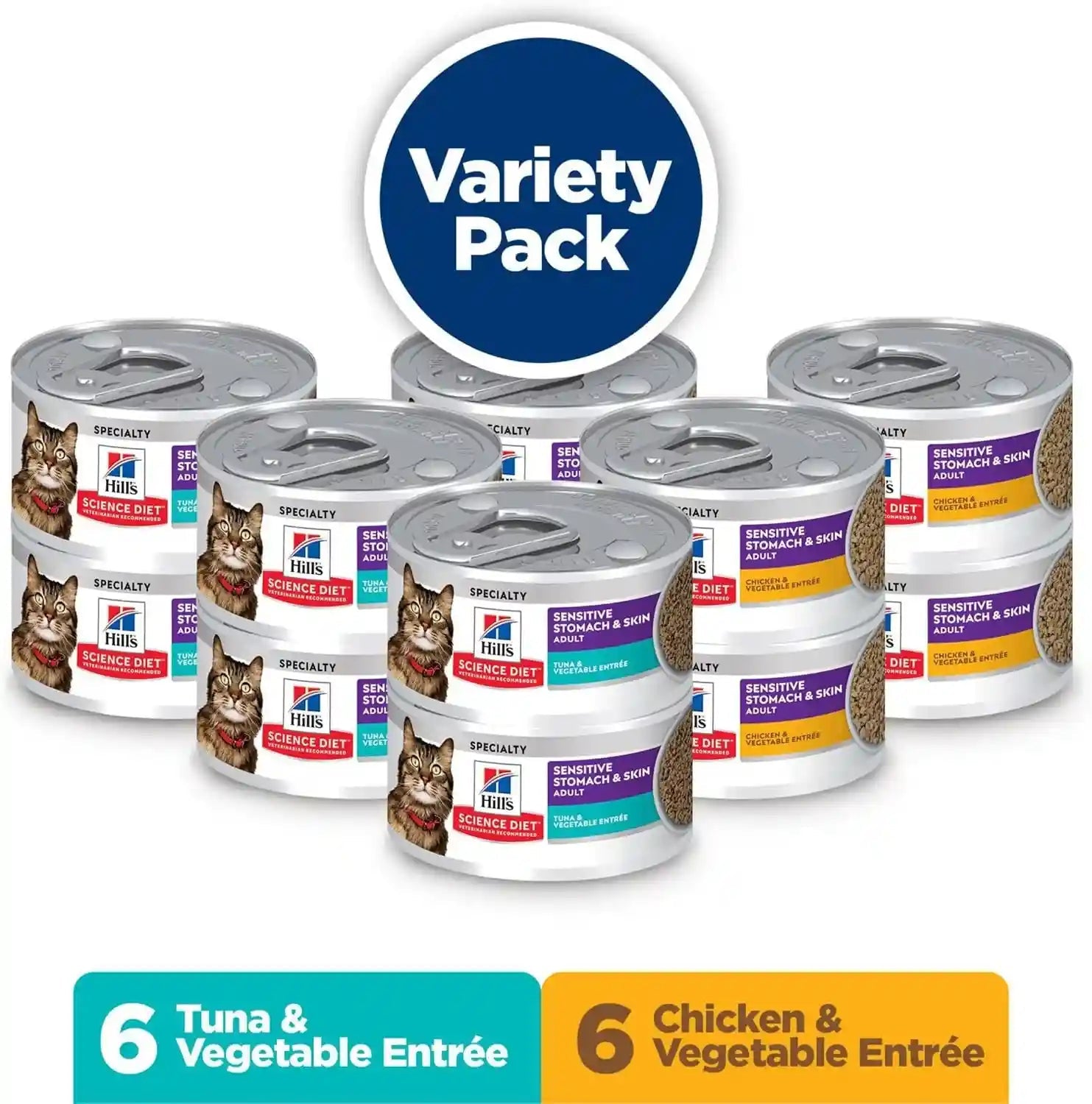 hills-science-diet-sensitive-stomach-skin-wet-cat-food-variety-pack-1-veterinarian-recommended-adult-formula-tuna-vegetable-chicken-vegetable-2-9-oz-cans-12-pack