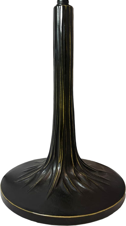 Tree Trunk Metal Lamp Base, Dark Bronze Finish with Gold Highlights, Nicely Weighted, 20.5" Tall3