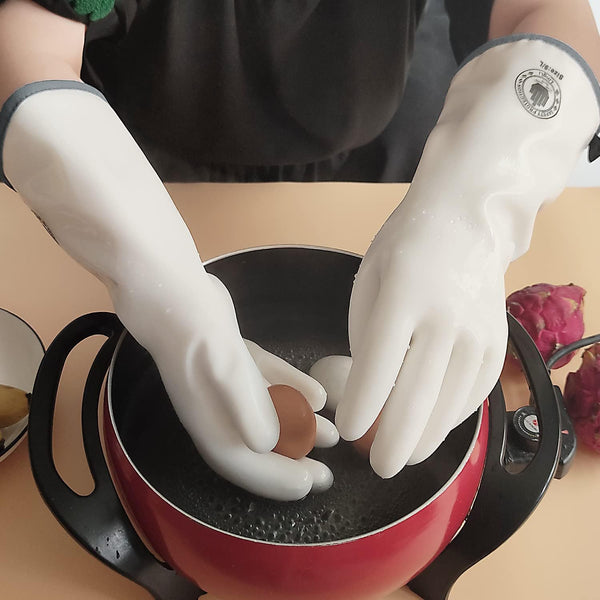 Silicone Oven Gloves, Heat Resistant Kitchen Oven Mitts, 1 Pair(8) | Food Grade, Waterproof, Easy Clean, Heat Proof, for Sourdough Baking, Kitchen Cooking, Grilling, Smoking, Frying, BBQ4