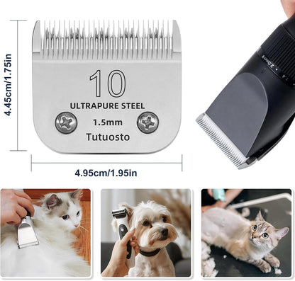 3 Pack 10 Clipper Blade Compatible with Andis, Wahl and Oster Dog Clippers | Detachable Pet Grooming Replacement Blade for Dog Grooming Clippers, Replacement Blades, Compatible Accessory3
