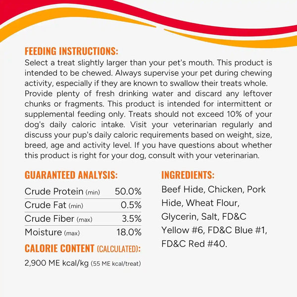 Good ‘N’ Fun Triple Flavor Ribs Chews for All Dogs, Treat Your Dog to Long-Lasting Chews Made with Beef Hide, Chicken and Pork Hide, 12 Oz6
