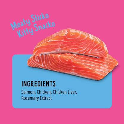 Bonkers Purrpops, Freeze Dried Salmon Flavored Lollipop Cat Treats, Cat Treats, Treats for Training, for All Breeds and Ages, Food Topper (8 Pieces) 2-Pack3