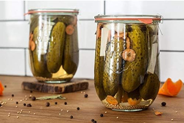 Tulip Jar - Sour Dough Starter Jars for Sourdough - 1 X  745 Large Clear Jar with Wide Mouth - 1 Liter Includes Glass Lid, Rubber Seal and Steel Clips7