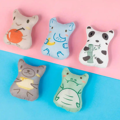 Catnip Toys for Indoor Cats - 5PCS Plush Cat Chew Toys Teething Interactive Catnip Filled Kitten Toy Soft Pet Toy3