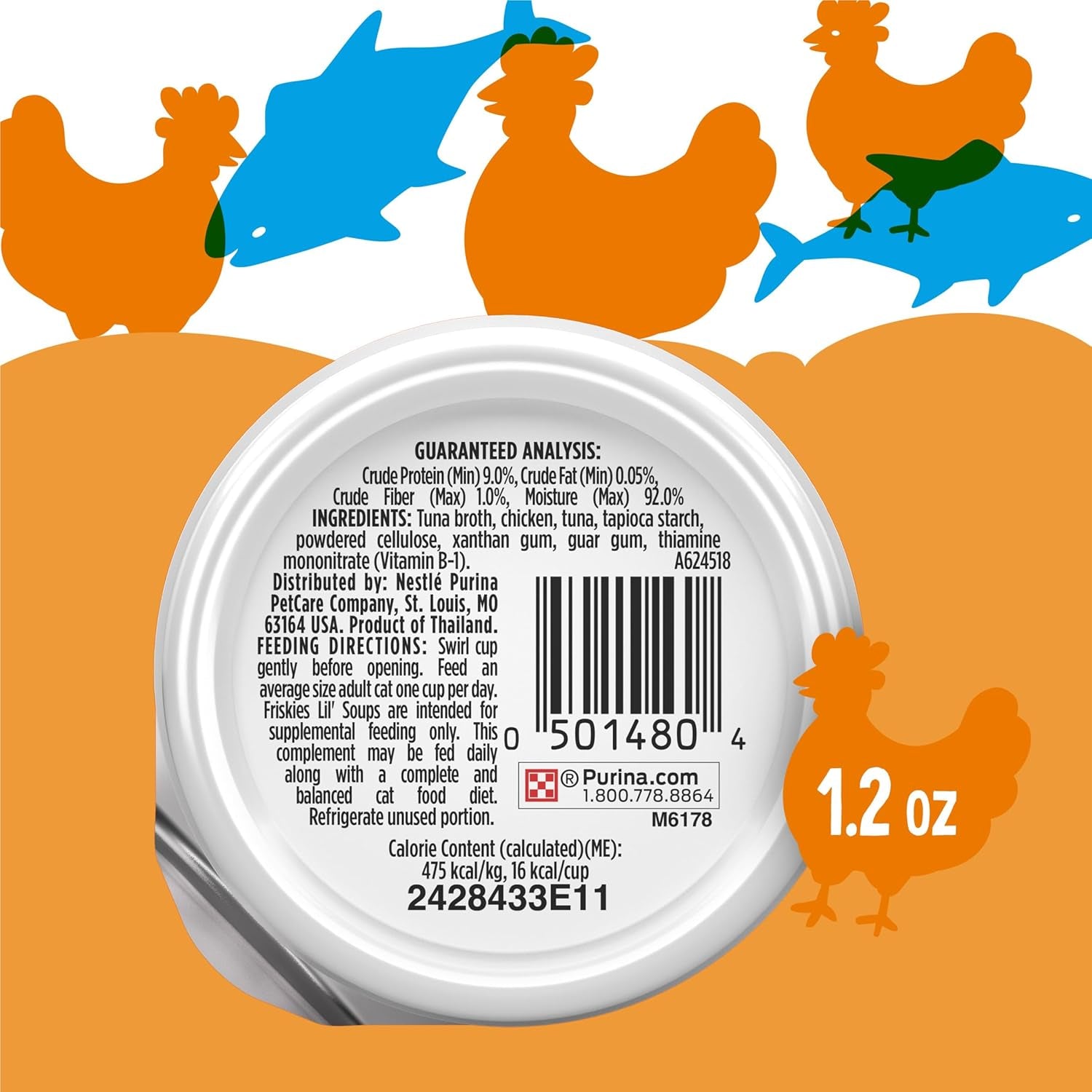 friskies-purina-natural-grain-free-wet-cat-food-lickable-cat-treats-lil-soups-flaked-chicken-1-2-oz-tubs-pack-of-16