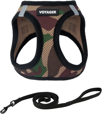 Voyager Step-In Pet Harness - All Weather Mesh, Adjustable Step in Harness for Cats and Dogs by Best Pet Supplies - 307 Set Moss Green, M22
