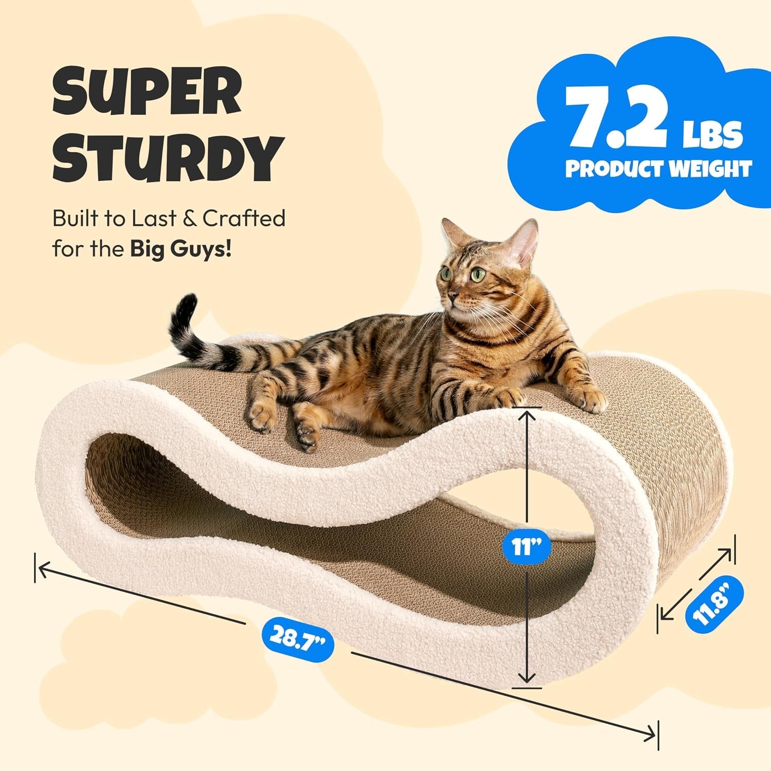 cloud-lounge-cat-scratching-pad-reversible-scratch-board-with-natural-curves-for-freestyle-scratching-ergonomic-support-extra-wide-cat-bed-for-large-cats-premium-cardboard-cozy-fabric