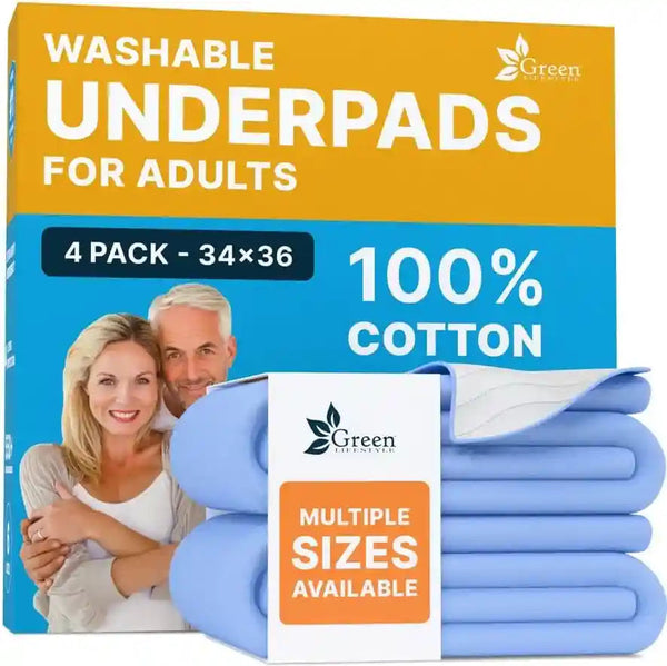 GREEN LIFESTYLE Washable Pee Pads for Dogs - Waterproof Reusable Puppy Pads with Anti-Slip Backing, Pet Training Pad for Puppy Playpen, Crate, Whelping Box, Potty Training (Pack of 6 - 30X34)20