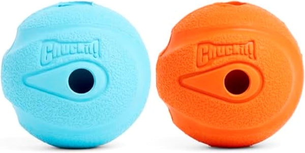 Chuckit! the Whistler Ball Dog Toy, Medium (2.5 Inch Diameter) for Dogs 20-60 Lbs, Pack of 2, Multicolor1