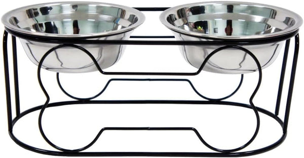 YML Wrought Iron Stand with Stainless Steel Dog Bowl, Large8