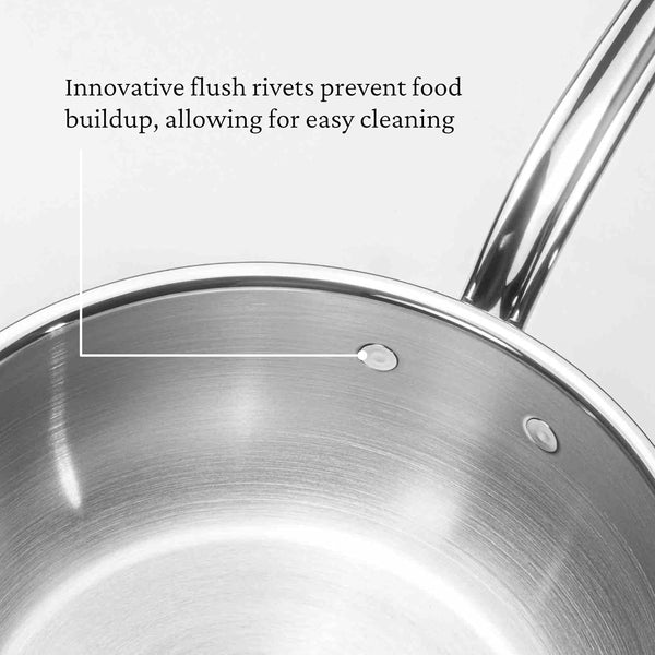 Hestan Probond Forged - Professional Clad Stainless Steel All-In-One Pan, 5 Quart, with Helper Handle, Induction Compatible5
