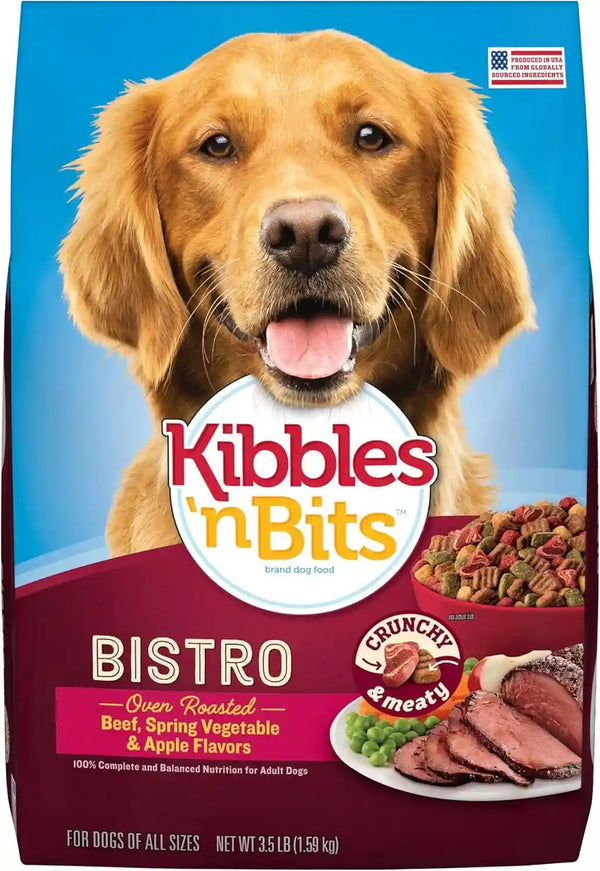 Kibbles 'N Bits Bistro Dry Dog Food, Oven Roasted Beef Flavor, 45 Lb. Bag | Complete & Balanced Nutrition Formulated for Adult Dogs of All Breeds & Sizes Crafted with Spring Vegetable & Apple Flavors10