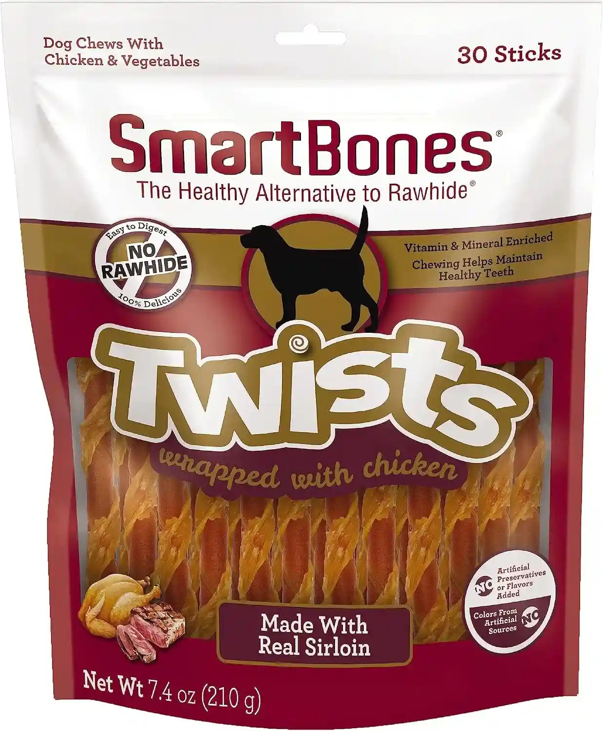 smartbones-twists-wrapped-with-chicken-made-with-real-water-buffalo-30-count-rawhide-free-chews-for-dogs-7-40-ounce-pack-of-1