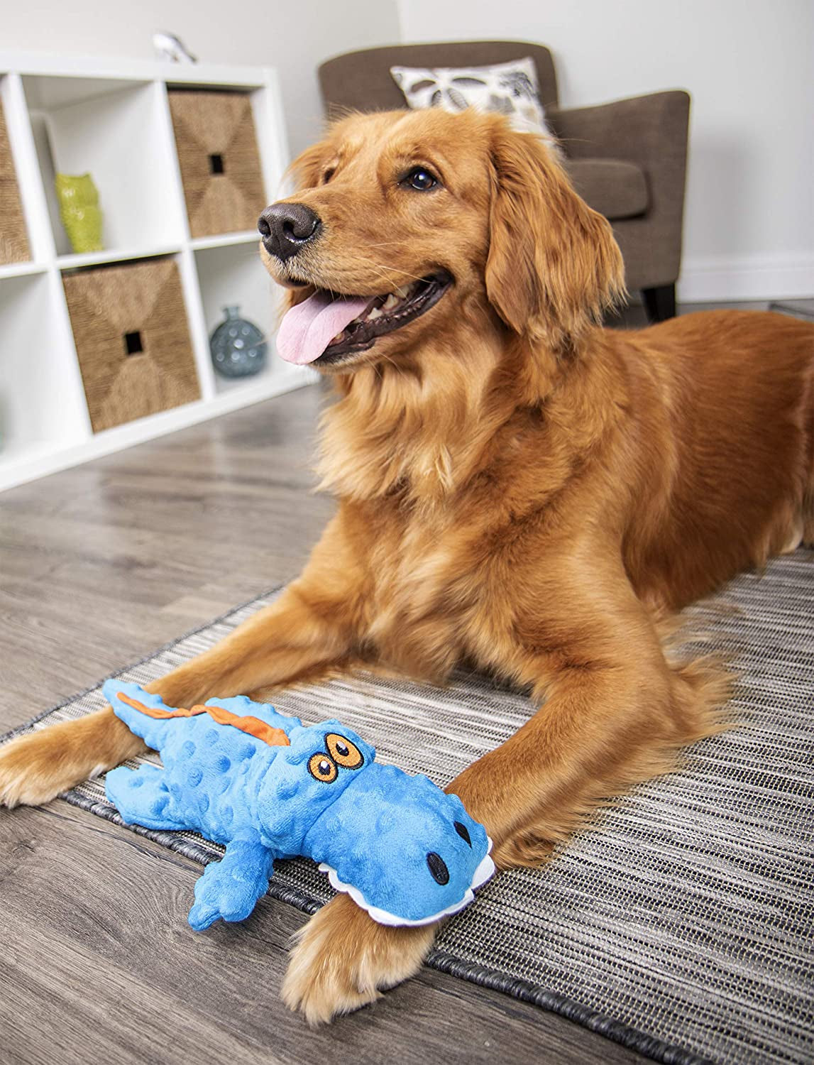 godog-gators-squeaky-plush-dog-toy-with-chew-guard-technology-durable-fabric-squeaker-for-active-play-blue-large