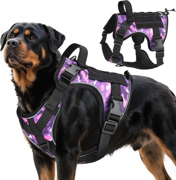 Vavopaw Dog Seat Belt Vest Harness for Car,2 in 1 Seatbelt Buckle | Soft Breathable Mesh,Adjustable Buckle,Nylon,Heavy Duty Pet Safety Seat Belts for Small Medium Large Pets,Black,L24
