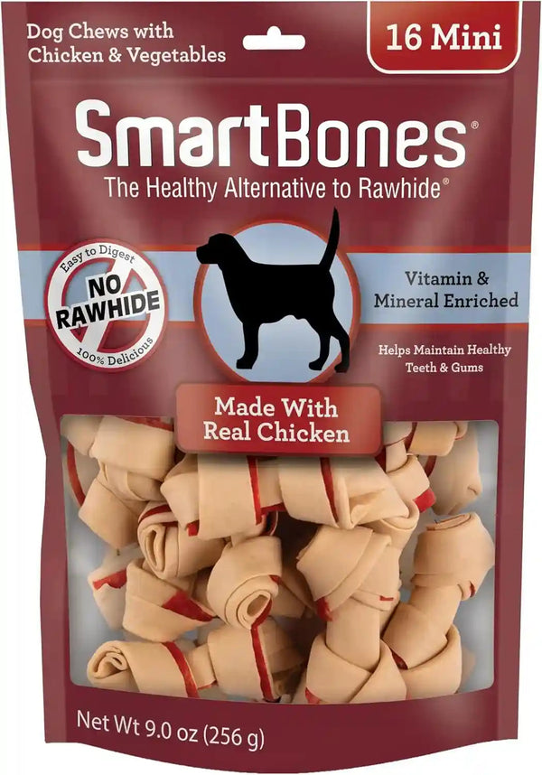 Smartbones Mini Bones with Real Peanut Butter 56 Count, Rawhide-Free Chews for Dogs20
