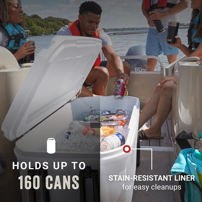 Coleman Marine Cooler with Fully Insulated UV Guard Lid & Body, Keeps Ice for 3+ Days, Great for Boating & Fishing, 52Qt/100Qt Wheeled/120Qt Options3