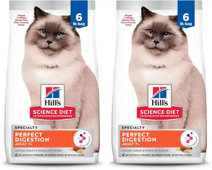 Hill'S Science Diet Adult 7+ Perfect Digestion Dry Cat Food | #1 Veterinarian Recommended, Chicken, Barley & Whole Oats, 3.5 Lb. Bag14