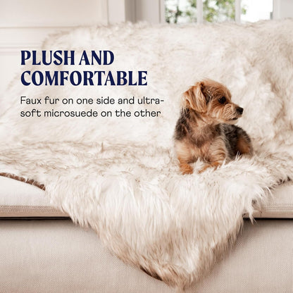 PAW BRANDS Pupprotector Waterproof Throw Blanket, White/Brown, 60X50 | Waterproof, Machine Washable — Protects Couches, Beds & Car Seats2