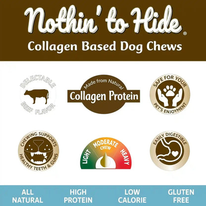 Fieldcrest Farms Nothin' to Hide Twist Stix, Beef Flavor, Easily Digestible, Supports Skin, Coat, Joints & Muscles, for Moderate Chewers under 15Lbs, 50 Pieces2