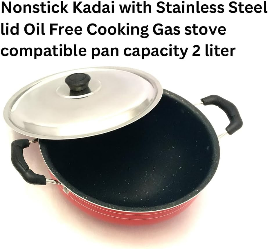 nonstick-kadhai-with-lid-2l-all-purpose-pan-deep-fry-pan-for-indian-cooking-stir-fry-aluminium-wok-deep-fry-skillet-cookware-cooking-pan