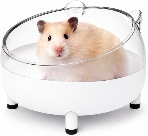 Meow&Woof Hamster Sand Bath Container, Large Sandbox Toilet Gerbil Batheoom, Tiny Chinchilla Dust Bathtub Sand Bath Box for Hamster Cage Accessories 5.2 Inch - Blue15