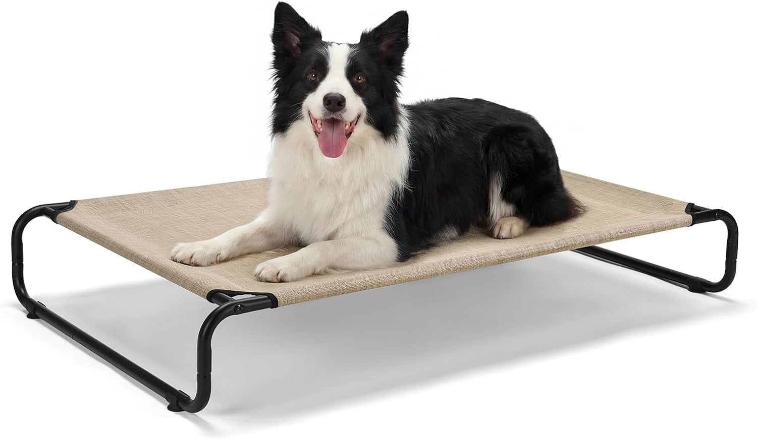 veehoo-cooling-elevated-dog-bed-outdoor-dog-bed-for-large-dogs-raised-dog-cot-with-thickened-frame-durable-teslin-mesh-anti-slip-rubber-feet-pet-hammock-for-indoor-or-camping-41-x-26-black