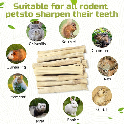 2.2Lb/1000G Natural Sweet Bamboo Chew Toys for Rabbit Chew Sticks | Bamboo Sticks, Teeth Grinding Treats Snack for Chinchilla, Bunny, Hamster, Guinea Pig, Rat and Other Small Animals4
