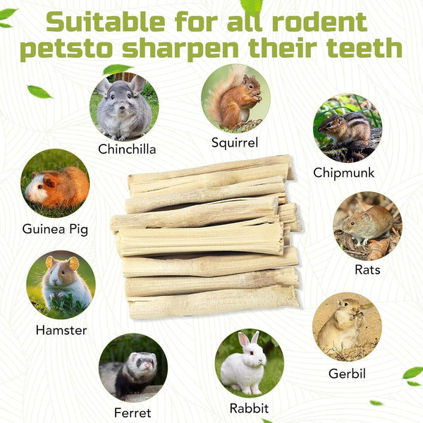 2.2Lb/1000G Natural Sweet Bamboo Chew Toys for Rabbit Chew Sticks | Bamboo Sticks, Teeth Grinding Treats Snack for Chinchilla, Bunny, Hamster, Guinea Pig, Rat and Other Small Animals4