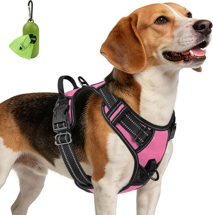 Joytale No Pull Dog Harness Medium Sized Dog, Front Clip, Black | Grab Handle for Instant Control, Padded & Adjustable Vest, Sturdy Metal D-Rings, for Safe Training & Daily Walking47