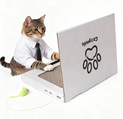 Cat Laptop Scratcher, Cat Scratcher Cardboard, Interactive Toys, Kitten Supplies and Stuff for Indoor Cats2
