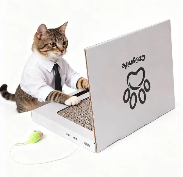 Cat Laptop Scratcher, Cat Scratcher Cardboard, Interactive Toys, Kitten Supplies and Stuff for Indoor Cats2
