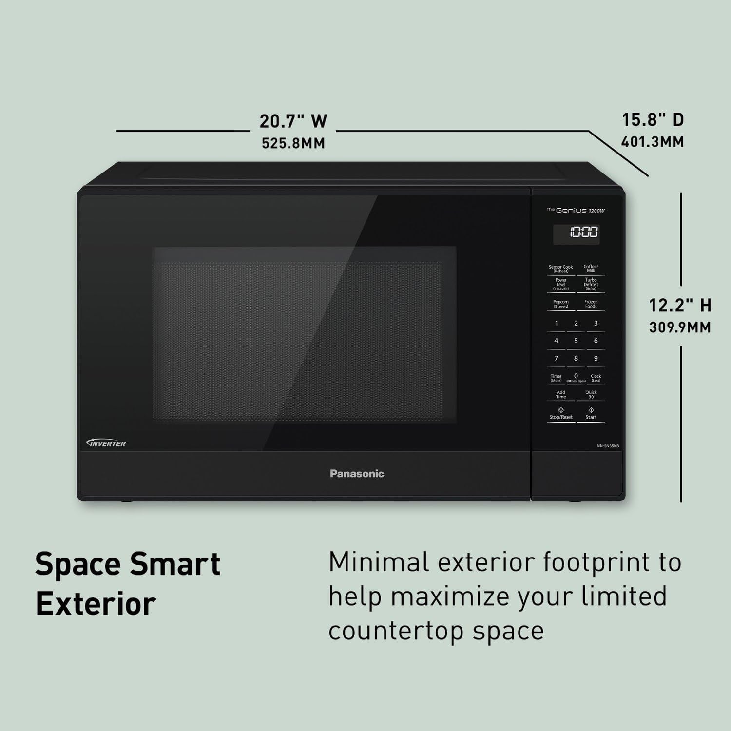 panasonic-nn-sn65kb-microwave-oven-with-inverter-technology-1200w-1-2-cu-ft-small-genius-sensor-one-touch-cooking-popcorn-button-turbo-defrost-nn-sn65kb-black