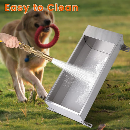 Automatic Large Dog Water Bowl Dispenser Outdoor Stainless Steel Automatic Livestock Water Trough Large Capacity Auto Fill Dog Waterer with Float Valve, for Chicken Geese Duck Goat Pig5